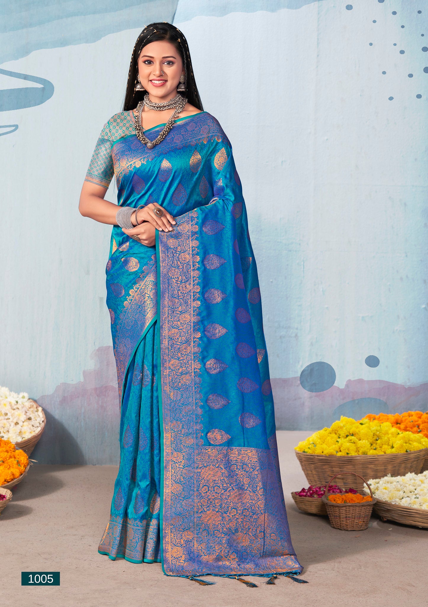 Buy Blue Kanjivaram Sarees online in USA, CANADA, Australia from kotasilk.com