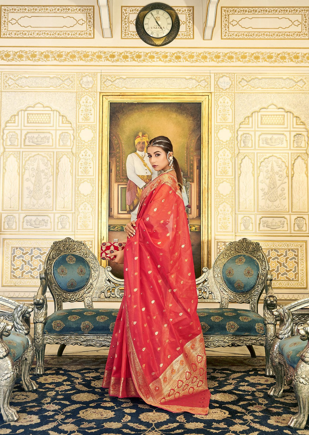 Buy Red Banarasi Saree online in USA, CANADA, Australia from kotasilk.com