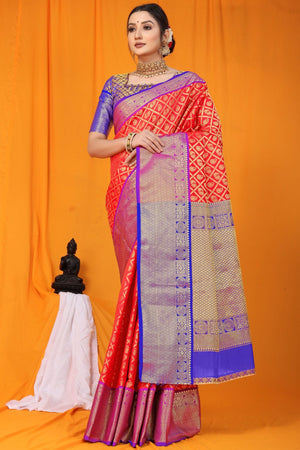 Pink Silk Saree