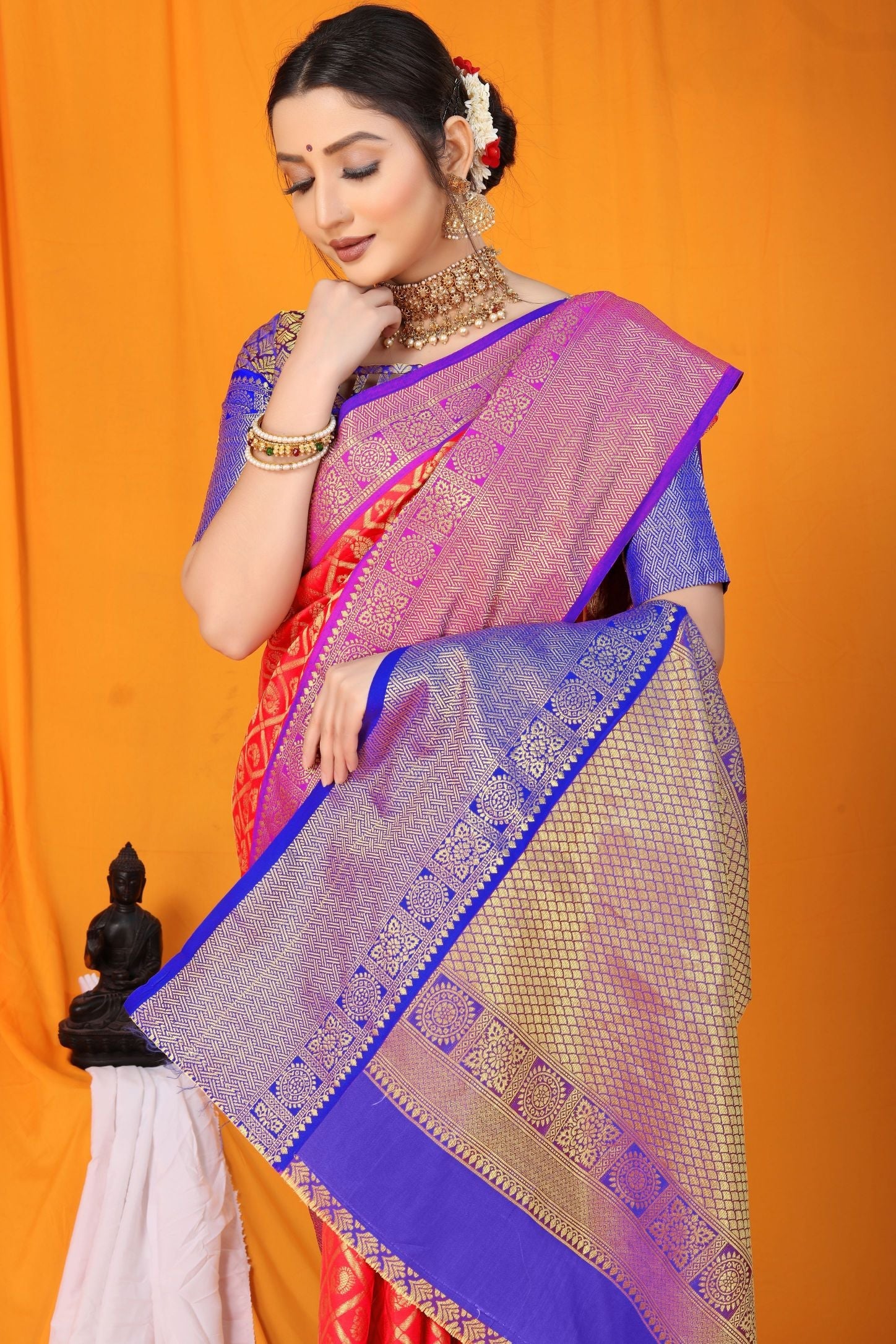 Pink Silk Saree