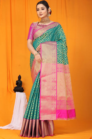 SeaGreen Silk Saree