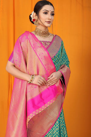 SeaGreen Silk Saree