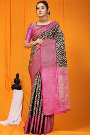 Black Silk Saree