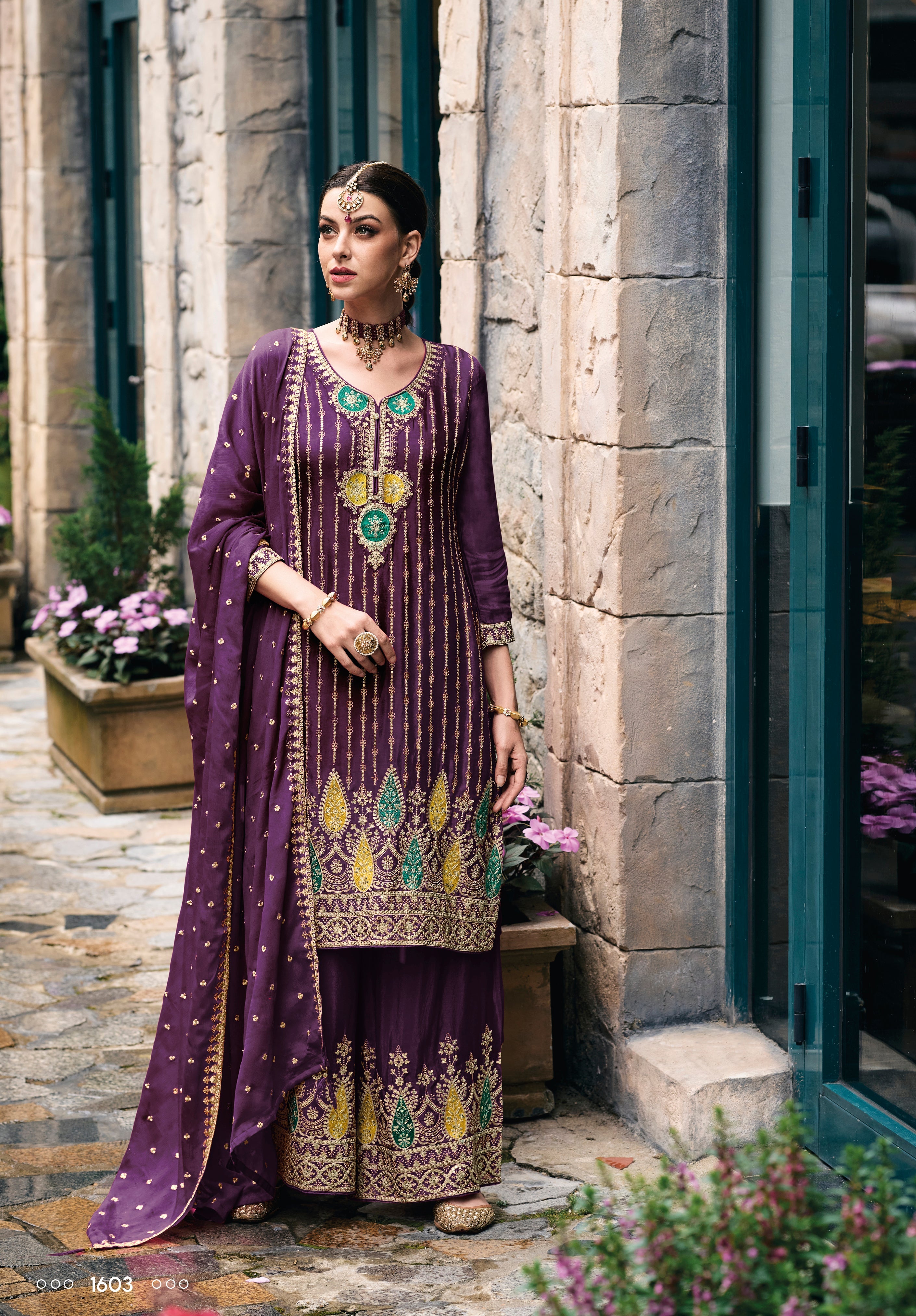 Elegant Wine-Colored Soft Silk Salwar Suit: Perfect for Weddings and Parties