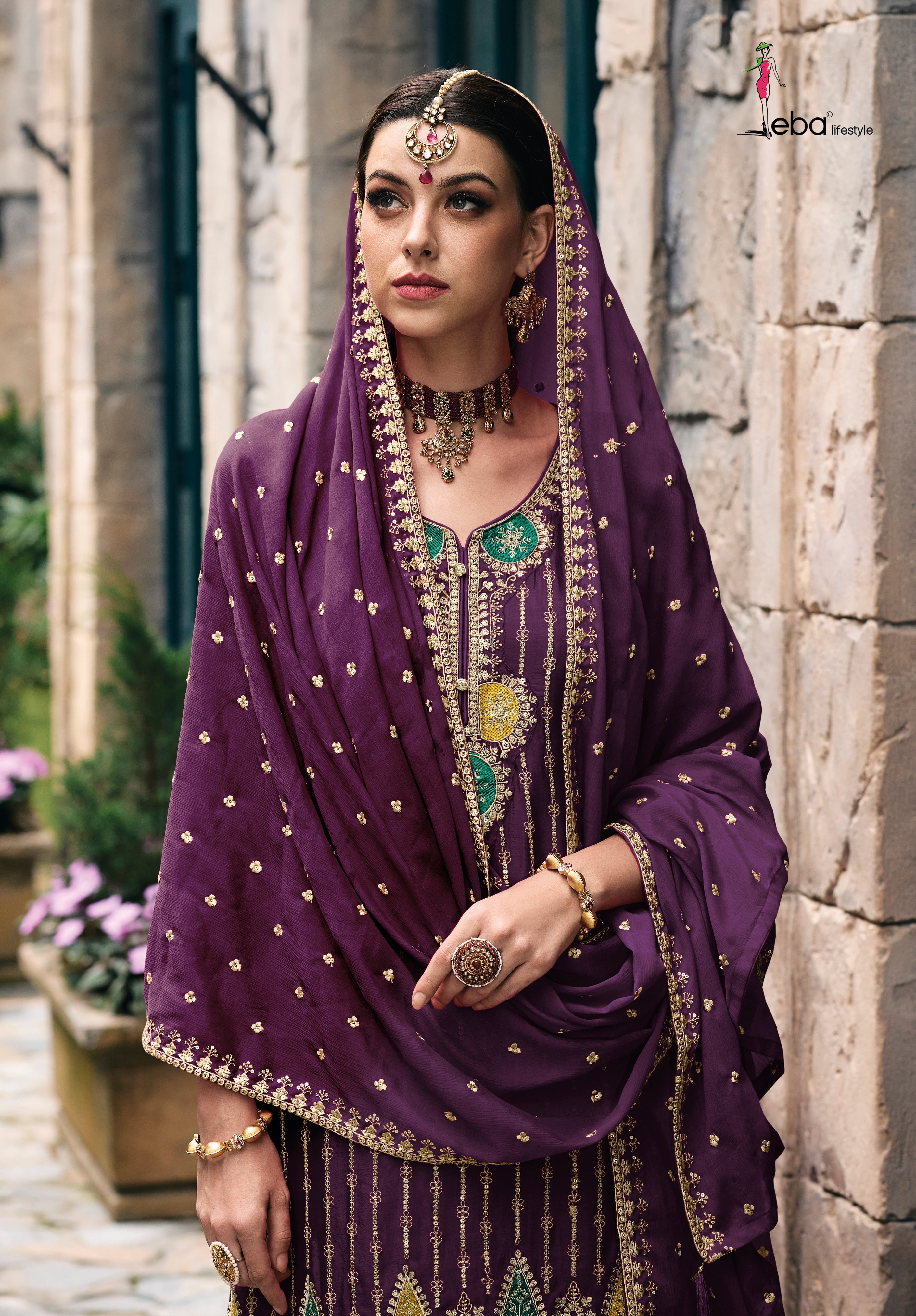 Elegant Wine-Colored Soft Silk Salwar Suit: Perfect for Weddings and Parties