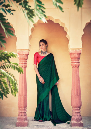 DarkGreen Saree