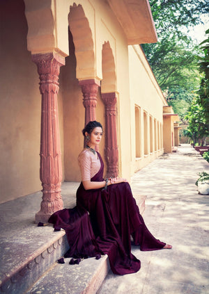 Brown Saree