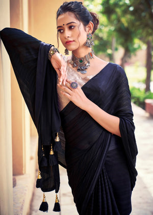 Black Color Saree