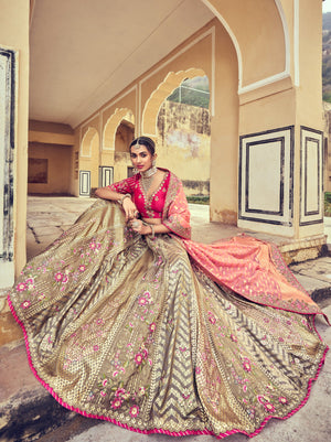  Gold Lehenga Choli