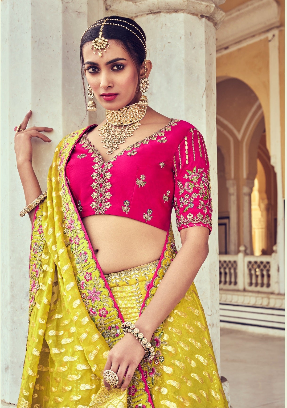 Yellow Lehenga Choli