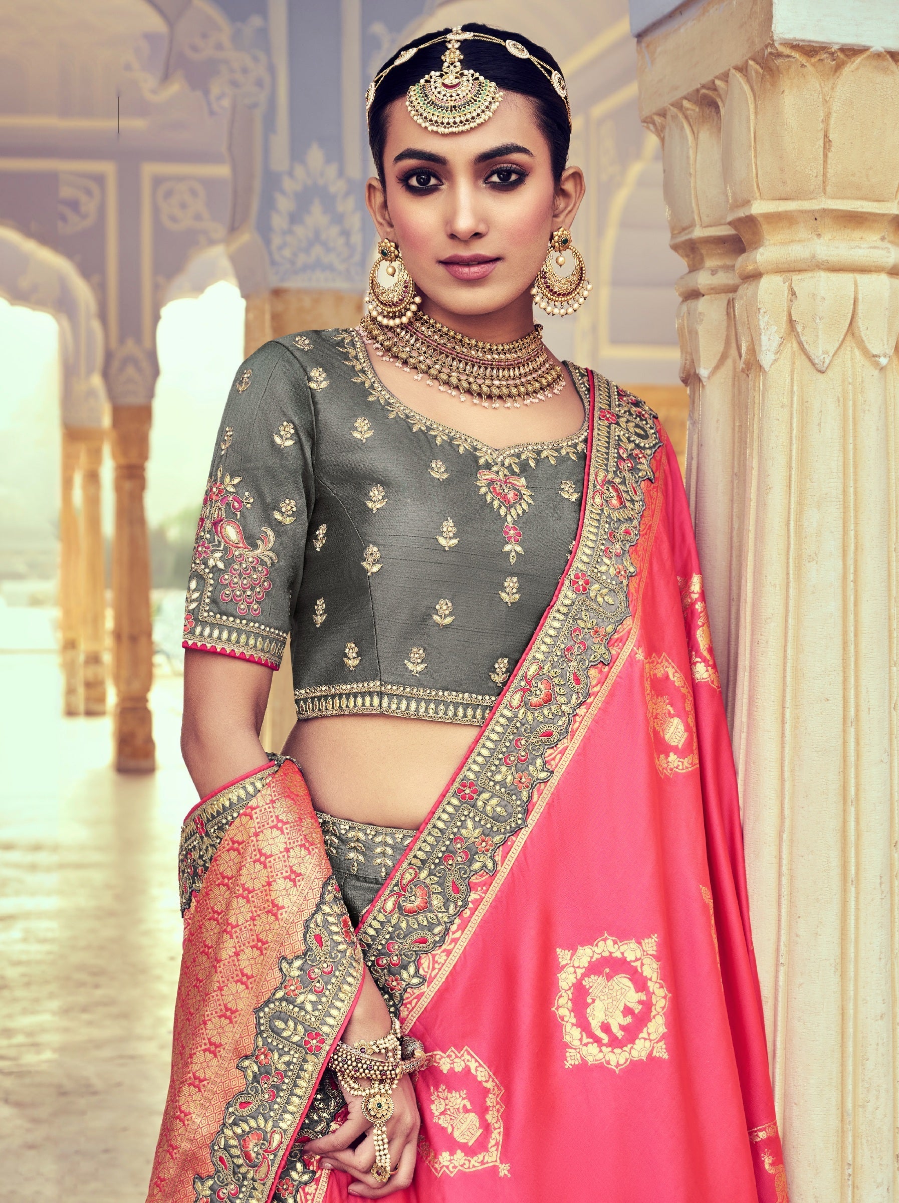 Grey Color Lehenga Choli