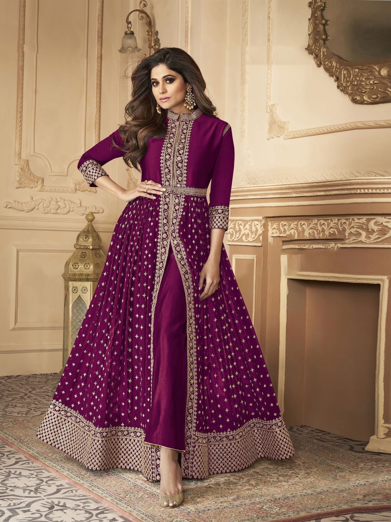 Elegant Purple Anarkali Salwar Suit - Perfect for Weddings & Parties!