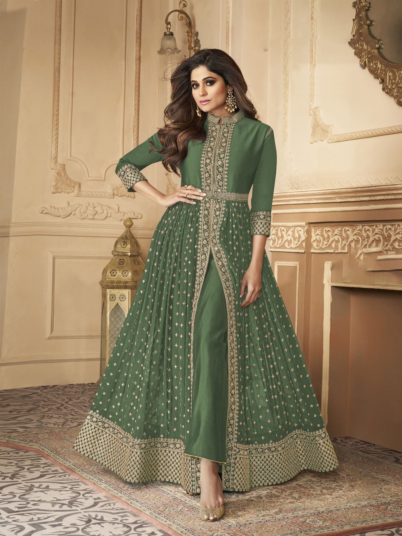 Enchanting Light Green Anarkali Salwar Suit for Weddings and Parties