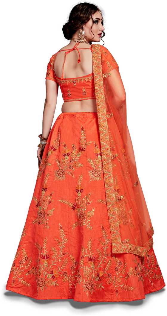 Navratri Special White and Orange Designer Lehenga Choli – Sulbha Fashions