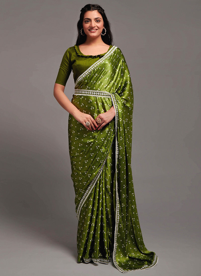 Elegant Green Soft Silk Saree: Perfect for Weddings and Parties