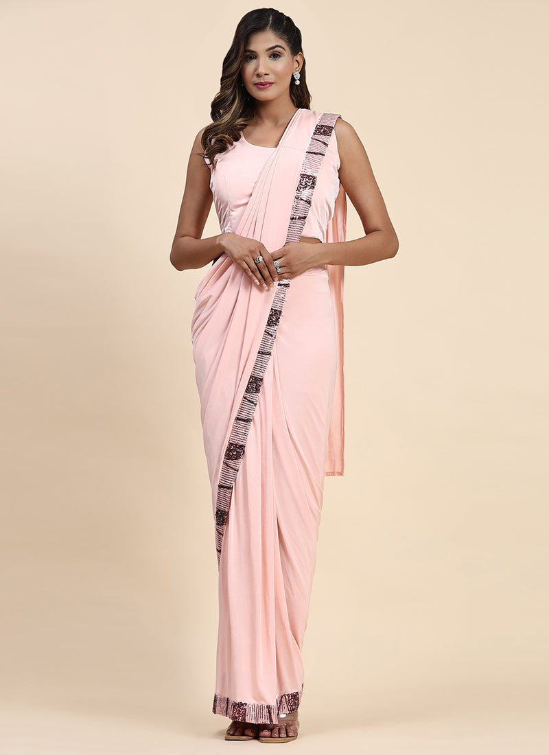 Elegant Pink Soft Silk Saree: Perfect for Weddings and Parties