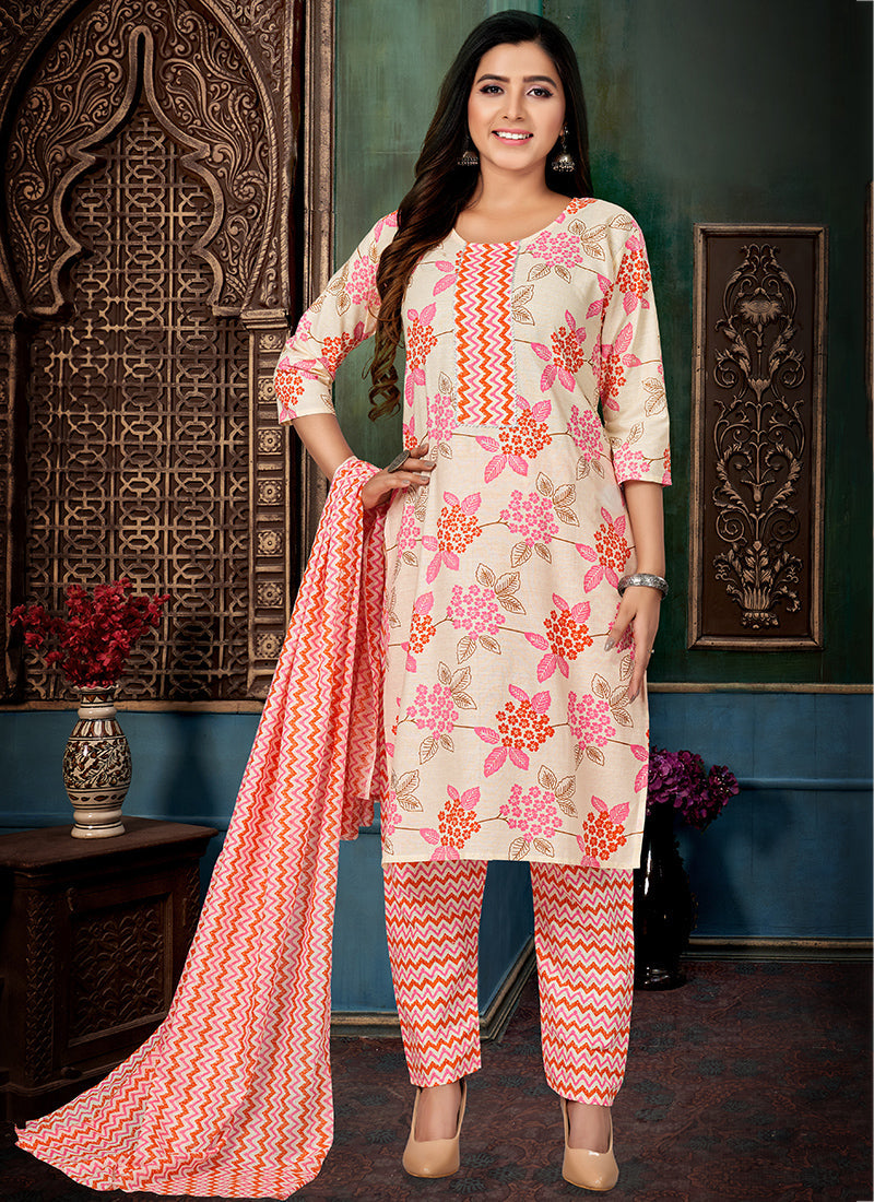 Elegant Pink Printed Salwar Suit for Wedding and Party Glamour