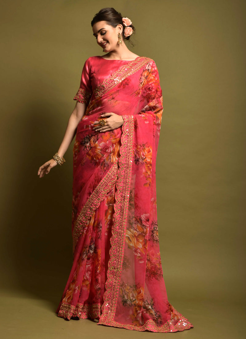 Elegant Blush Pink Soft Silk Saree: Perfect for Weddings and