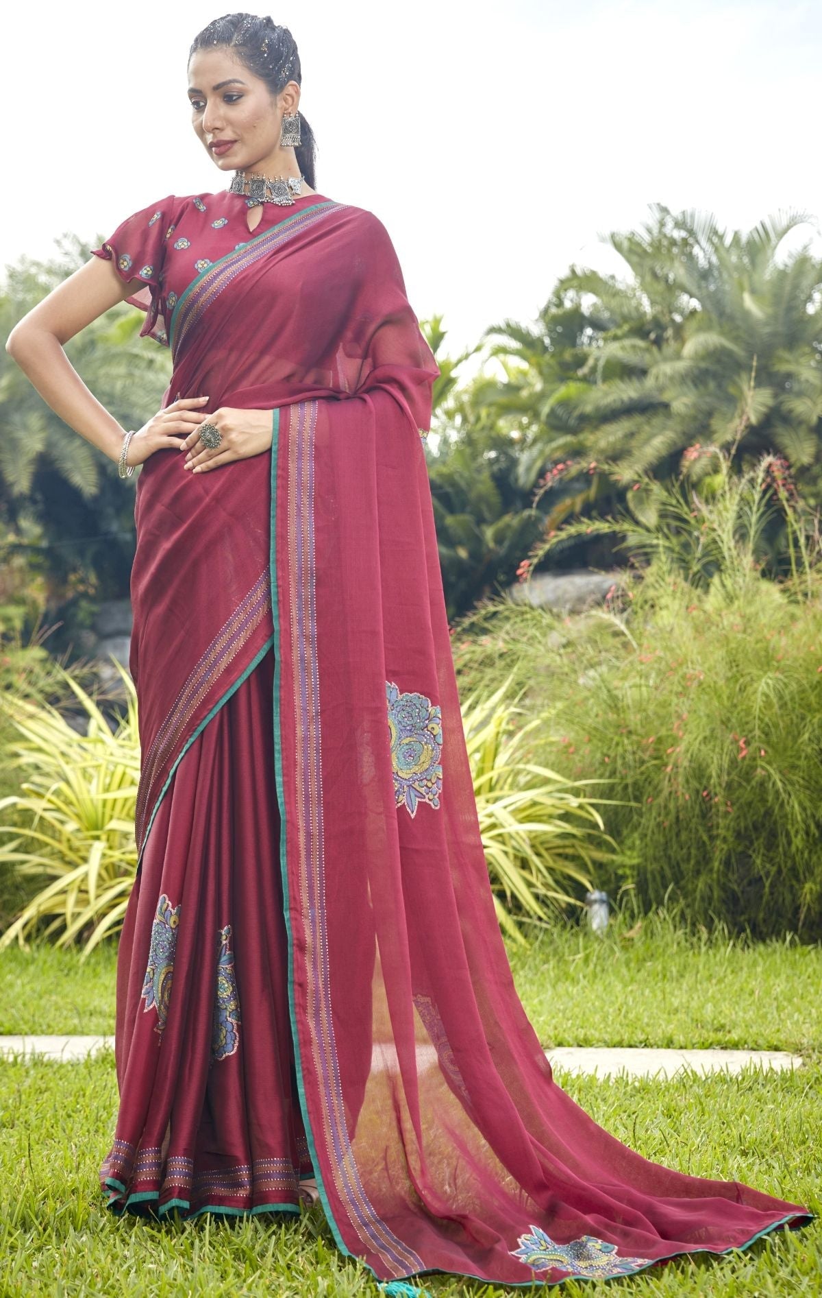 Elegant Pink Soft Silk Saree: Perfect for Weddings and Parties