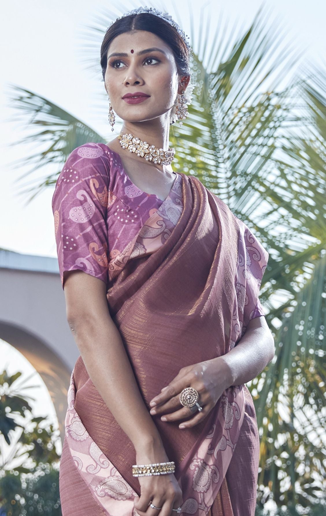 Elegant Brown Silk Saree: Perfect for Weddings and Parties