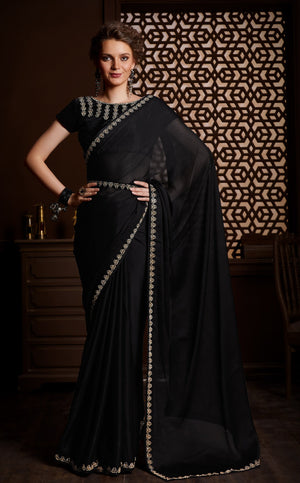 Black Color Saree