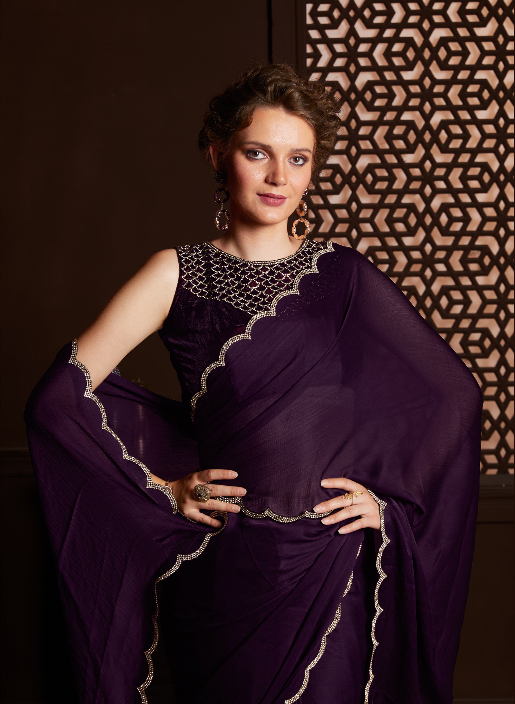 Purple Saree