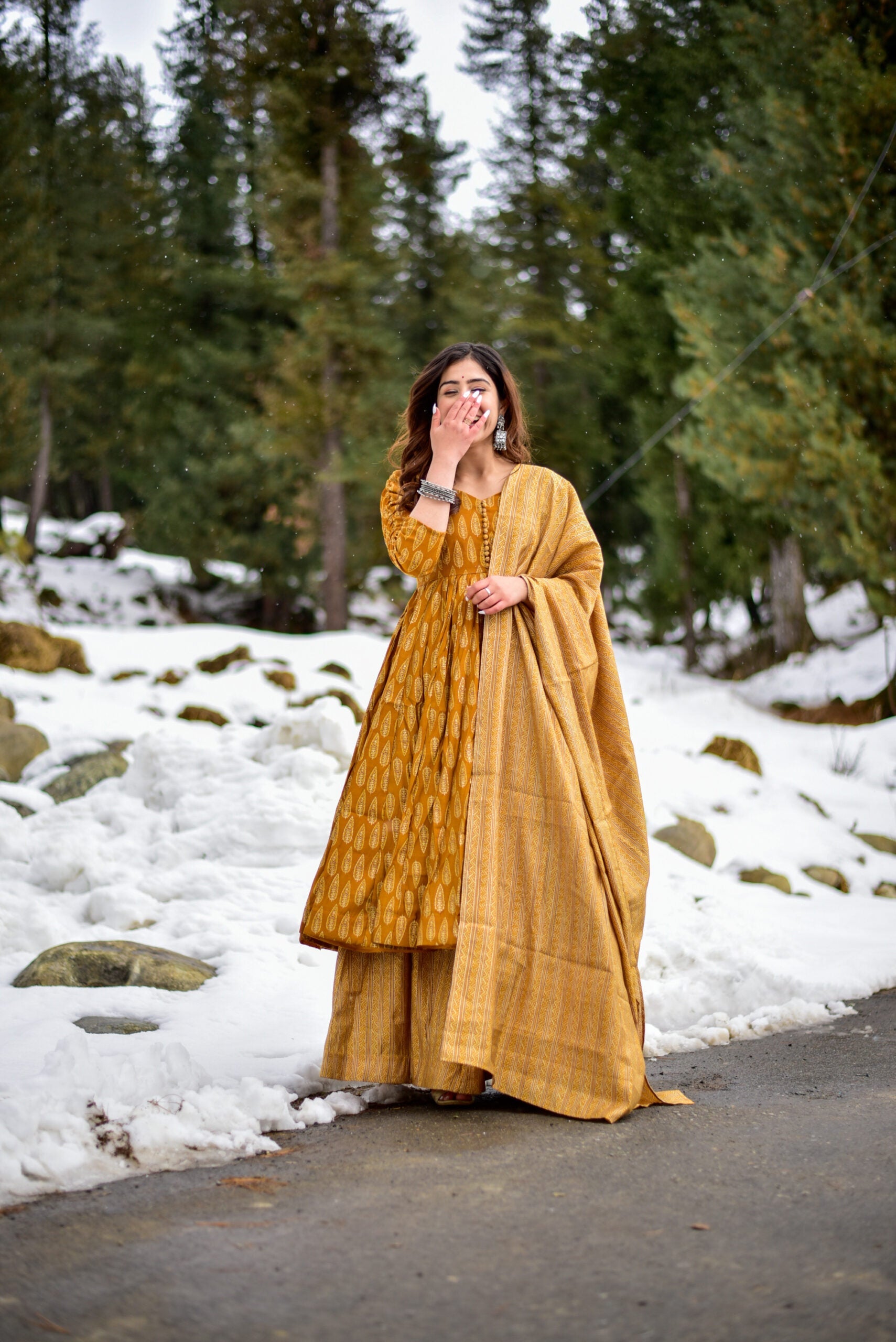 Elegant Yellow Salwar Kameez with Heavy Digital Print - Perfect for Weddings & Parties