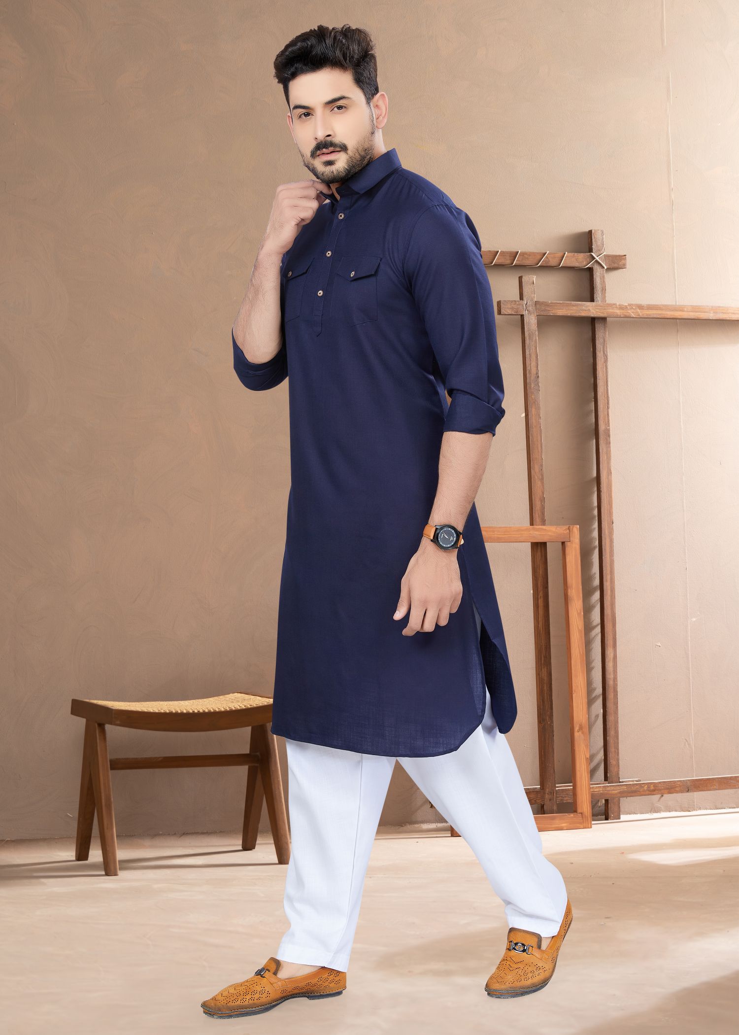 Blue Colour Men’s Pathani