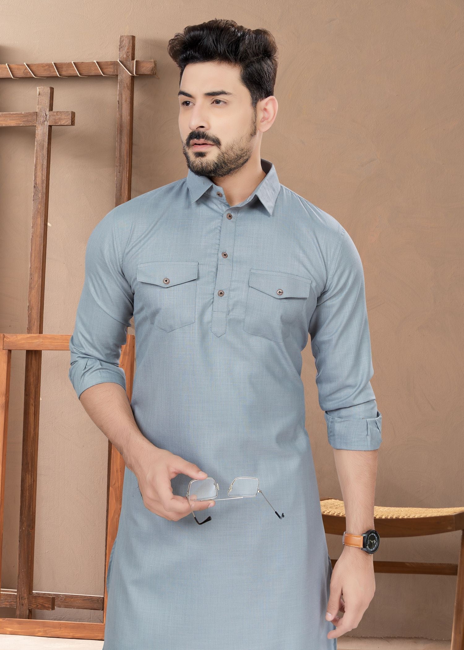 Elegant Seablue Pathani & Kurta: Your Perfect Attire for Weddings and Parties!