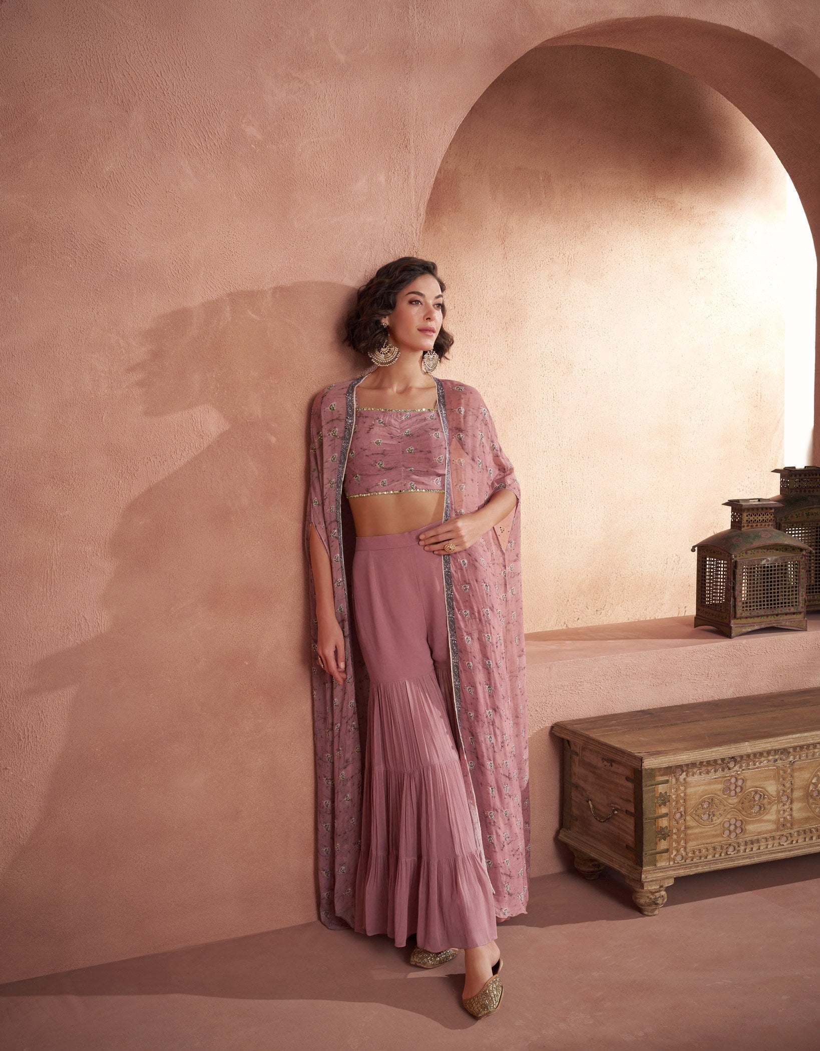 Elegant Pink Real Georgette Lehenga Choli - Enchanting Ethereal Beauty